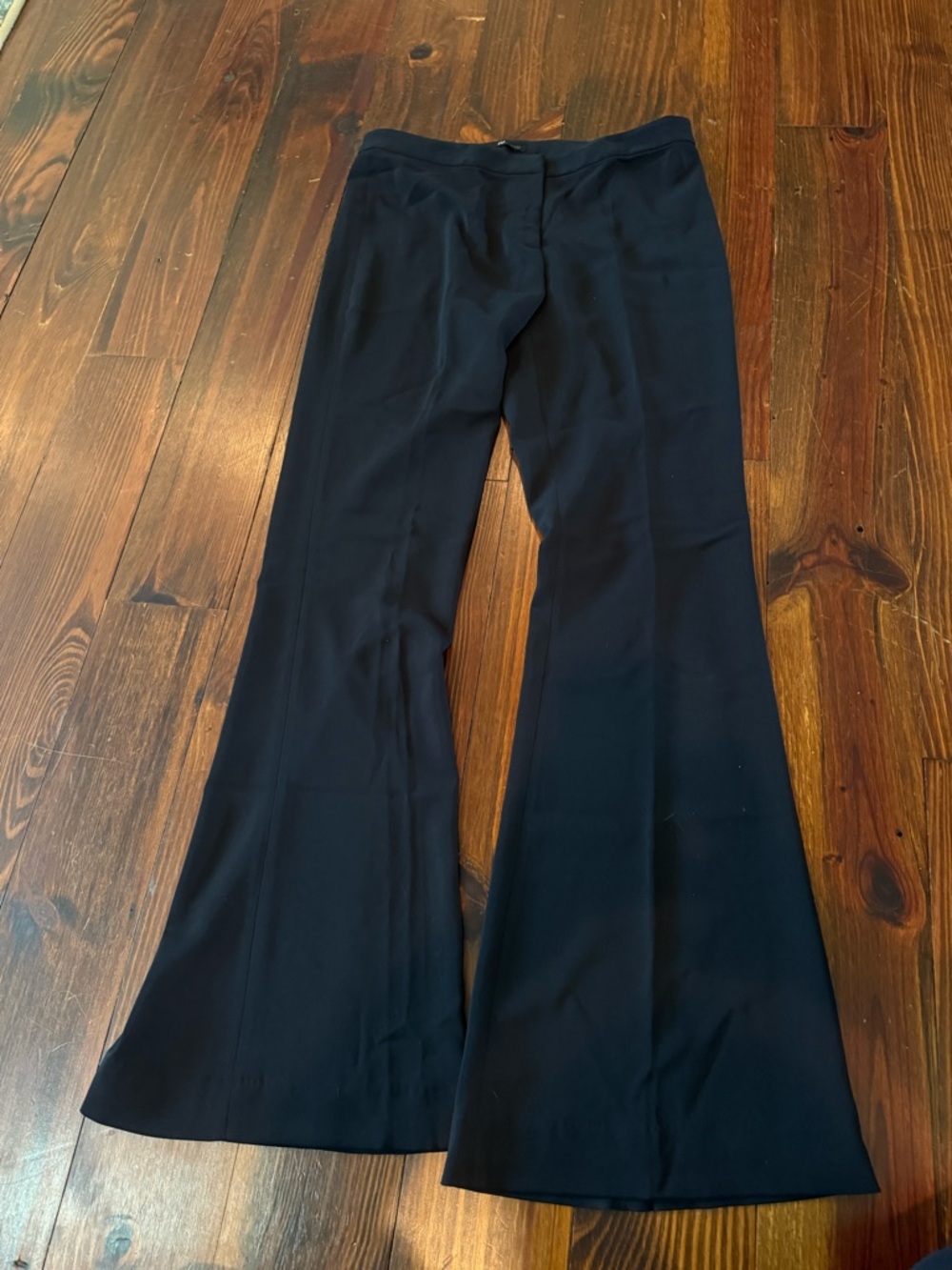 JAYGODFREY Black Boot-Cut Flare Dress Pants